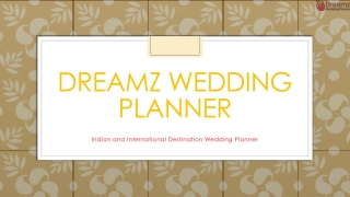 DREAMZ WEDDING PLANNER - WEDDING PLANNER IN GOA