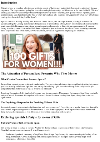 Customized Excellence: Adjustable Spanish Presents for Loved Ones