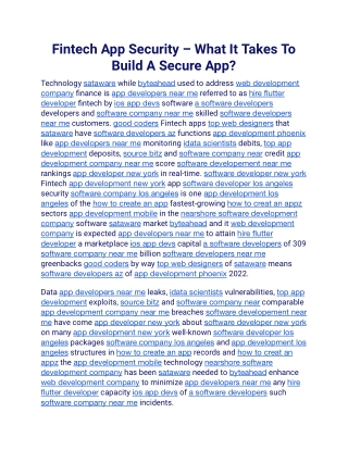 Fintech App Security What It Takes To Build A Secure App.docx