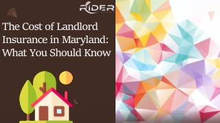 The Cost of Landlord Insurance in Maryland What You Should Know