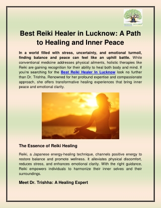 Best Reiki Healer In Lucknow