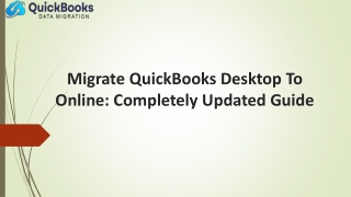 Migrate QuickBooks Desktop To Online in Just a Few Clicks