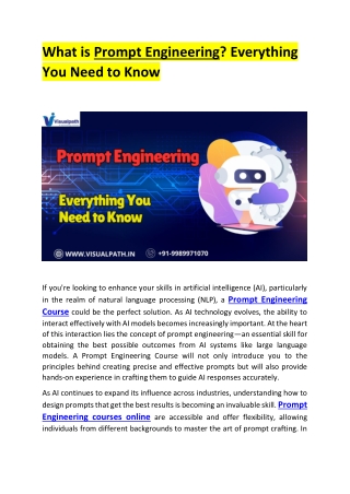 Prompt Engineering Course | Prompt Engineering courses online