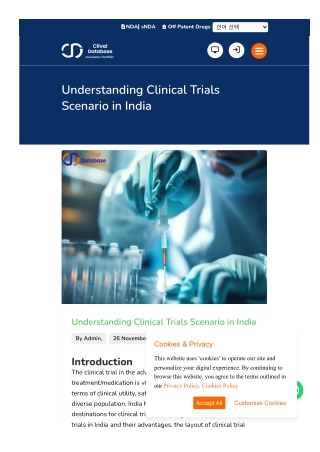 Understanding Clinical Trials Scenario in India | Clival Database
