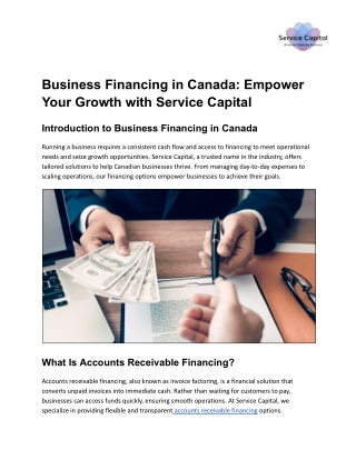 Business Financing in Canada_ Empower Your Growth with Service Capital