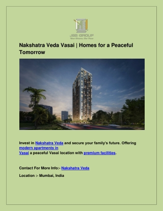 Nakshatra Veda Vasai | Homes for a Peaceful Tomorrow