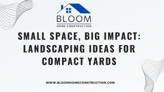 Small Space, Big Impact: Landscaping Ideas for Compact Yards