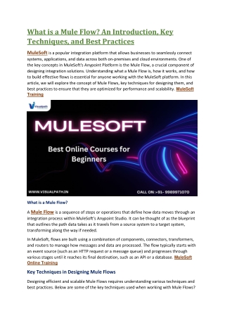 Mulesoft Certification Course Online | MuleSoft Training