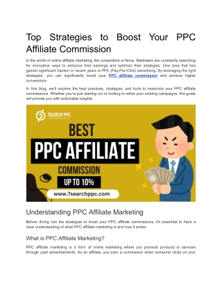 Top Strategies to Boost Your PPC Affiliate Commission