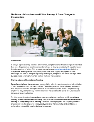 How is Microlearning a Game-Changer for Compliance & Ethics Training