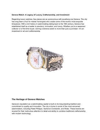 Geneva Watch