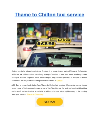 Thame to Chilton taxi service (1)