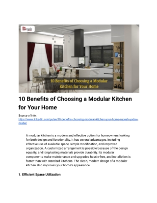 10 Benefits of Choosing a Modular Kitchen for Your Home