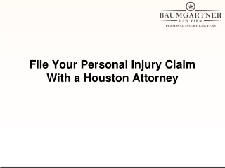 File Your Personal Injury Claim With a Houston Attorney