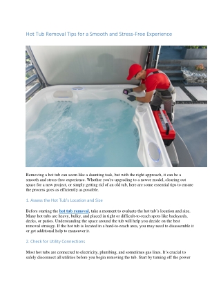 Hot Tub Removal Tips for a Smooth and Stress
