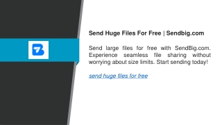 Send Huge Files For Free  Sendbig.com