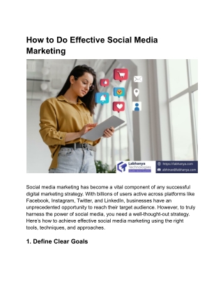 how to do effective social media marketing