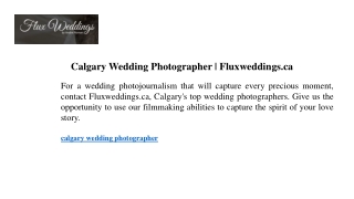 Calgary Wedding Photographer Fluxweddings.ca