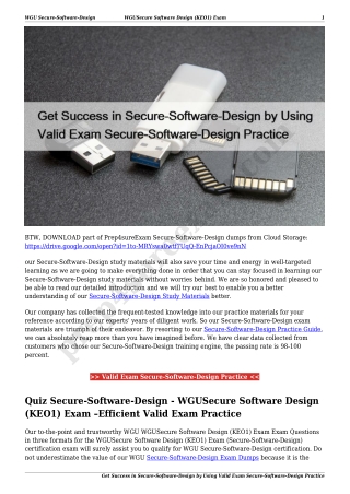 Get Success in Secure-Software-Design by Using Valid Exam Secure-Software-Design Practice