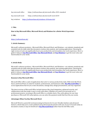 How to Buy Microsoft Office, Microsoft Word, and Windows for a Better Work Experience