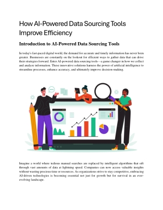 How AI-Powered Data Sourcing Tools Improve Efficiency