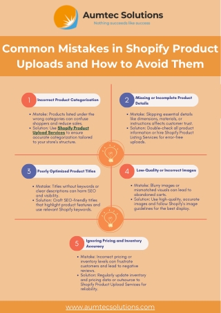 Common Mistakes in Shopify Product Uploads and How to Avoid Them