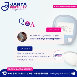 How does High Blood sugar affect Embryo Development- Best Gynecologist in HSR Layout - JanyaFertility