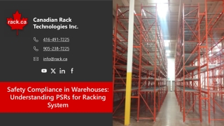 Safety Compliance in Warehouses: Understanding PSRs for Racking System