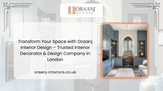 Trusted Interior Decorator & Design Company in London