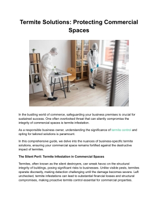 Termite Solutions: Protecting Commercial Spaces
