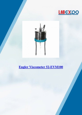 Engler Viscometer 52-EVM100