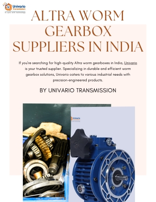 Altra worm gearbox suppliers in India