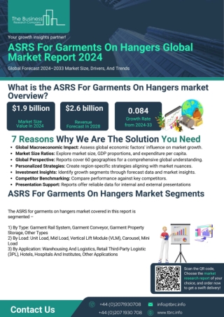 ASRS For Garments On Hangers Global Market Report 2024