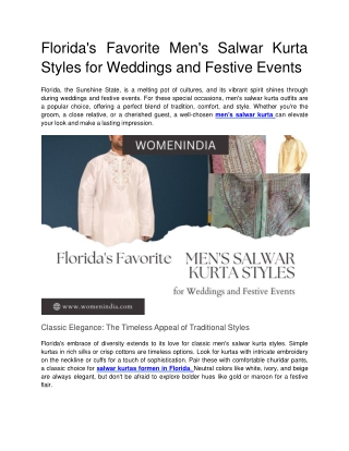 Florida's Favorite Men's Salwar Kurta Styles for Weddings and Festive Events (1)