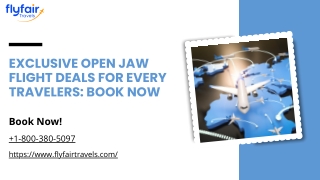 Exclusive Open Jaw Flight deals for Every Travelers Book Now