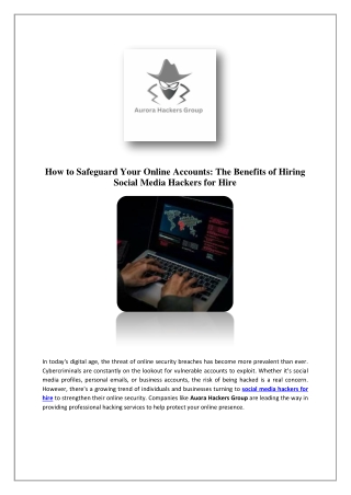 Hire A Hacker To Get A Password - Auora Hackers Group