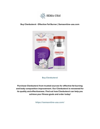 Buy Clenbuterol - Effective Fat Burner | Semaonline-usa.com
