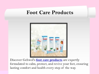 Foot Care Products