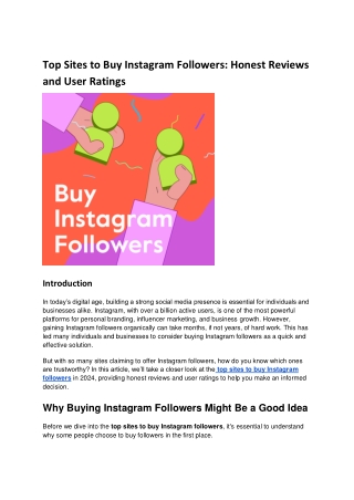 Top Sites to Buy Instagram Followers_ Honest Reviews and User Ratings