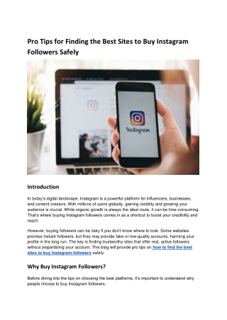 Pro Tips for Finding the Best Sites to Buy Instagram Followers Safely