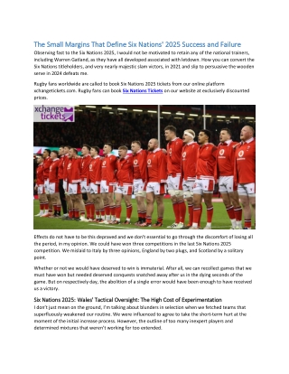 The Small Margins That Define Six Nations' 2025 Success and Failure