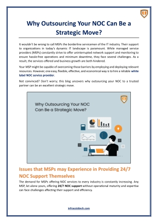 Why Outsourcing Your NOC Can Be a Strategic Move