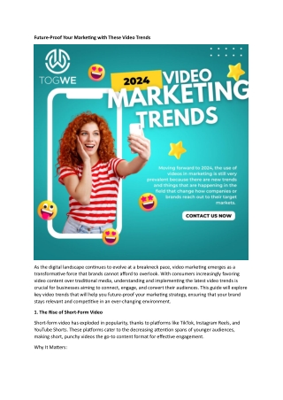 Future-Proof Your Marketing with These Video Trends