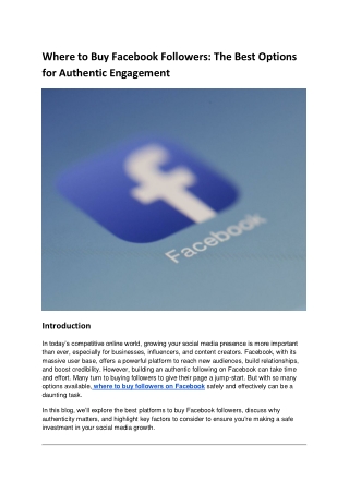Where to Buy Facebook Followers_ The Best Options for Authentic Engagement