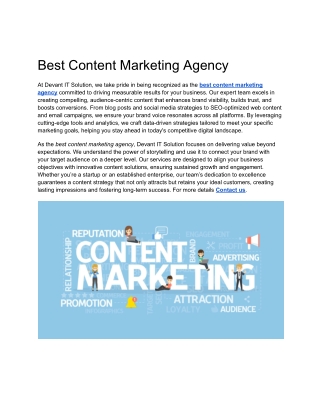 Best Content Marketing Agency