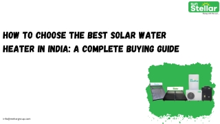 How to Choose the Best Solar Water Heater in India A Complete Buying Guide