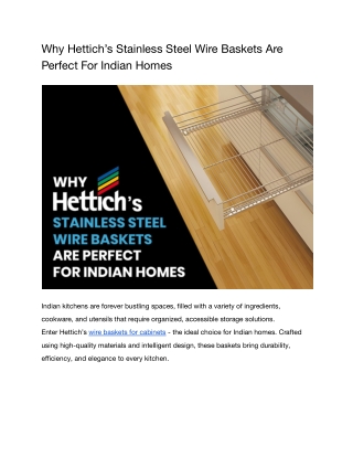 Durable Stainless Steel Kitchen Baskets for Indian Homes