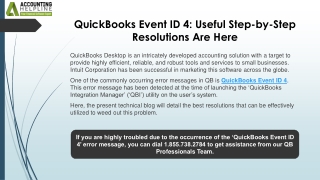 Easy fix for QuickBooks Event ID 4: Expert Solutions