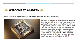 "Celebrate Life's Precious Moments with Aladean