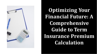 term insurance premium calculator